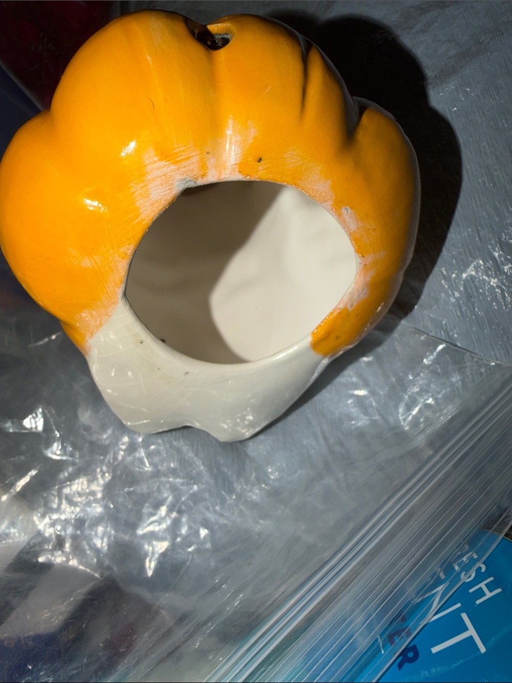 Ceramic pumpkin ghost - Picture 3 of 3